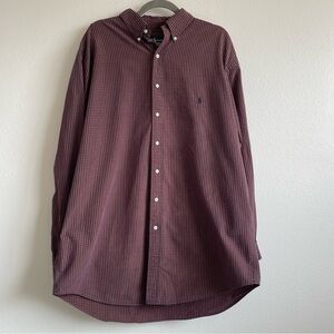 Ralph Lauren Shirt Mens XLT Big Tall Plaid Button Down Long Sleeve Cotton